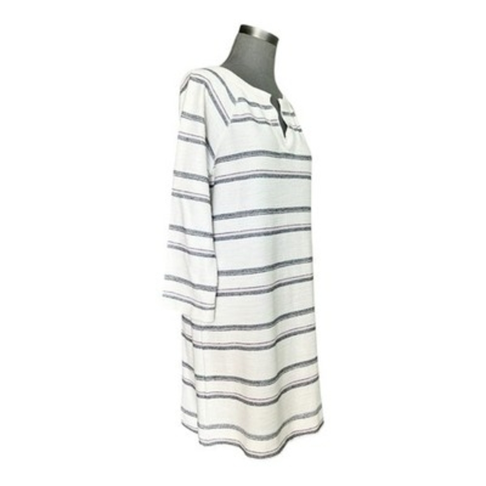 Lilla P Split Neck Knee Length Dress Raglan Sleeve Textured Size M NWT - Picture 2 of 6